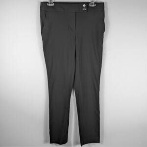 DKNY Size 4 Dress Pants Women Black Stretch Slim Fit Career Trousers Work